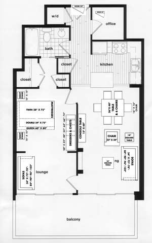 Typical Rent 2010 Vancouver Condo Floorplan - Apartment Layouts and Suites for Rent