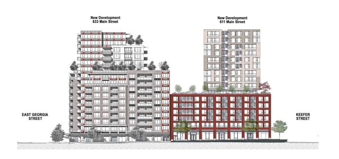 Downtown Vancouver 188 Keefer Chinatown apartment elevation image.