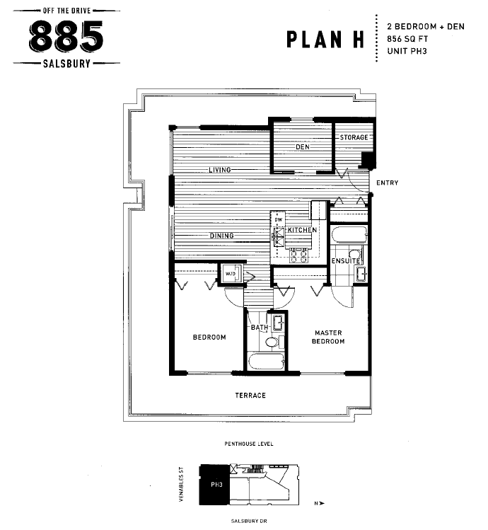 East Vancouver penthouse floorplan