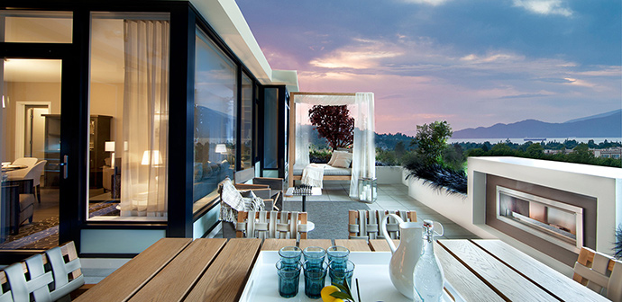 Expansive views from great outdoor living spaces.