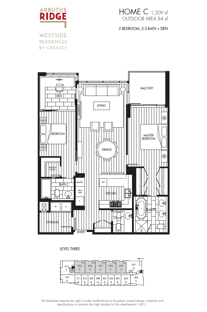 Arbutus Ridge floor plan C.