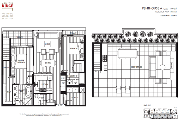 Arbutus Ridge Penthouse layout.