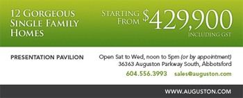 Starting from just $429,900, these presale Auguston Abbotsford single family homes provide 12 different houses