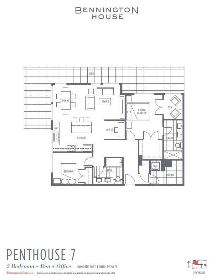 Bennington House penthouse floor plan.