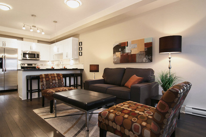 Beautiful living spaces at the new Blu Langley condominiums.