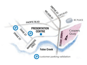Come check out the Concord Pacific presentation centre in False Creek Vancouver.