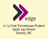 The new Surrey Edge villa and townhome development is opening sales right now with affordable price points and home warranty.