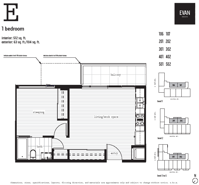 Affordable EVAN Vancouver False Creek apartments with 1 bedroom and priced under $300k.