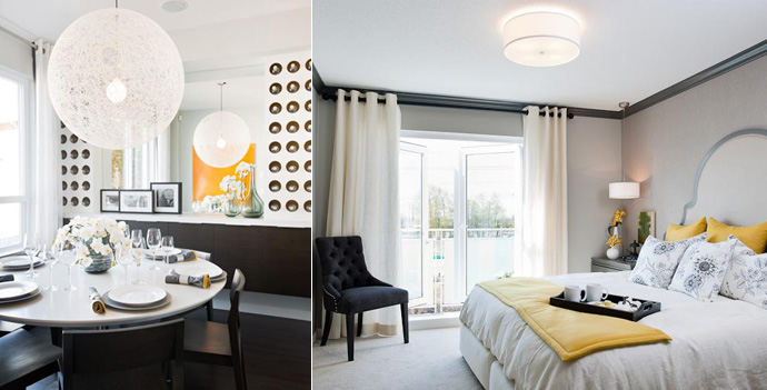 The spacious and high-end interiors of these new Coquitlam townhouse at Farrington Park Polygon.