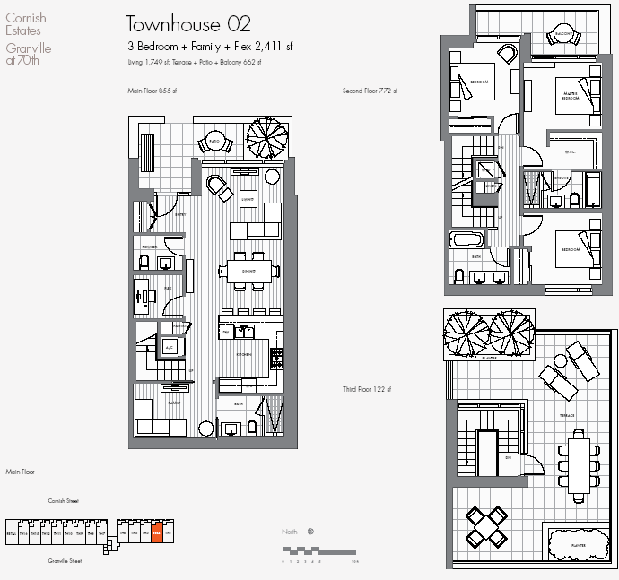 One level floor plan.
