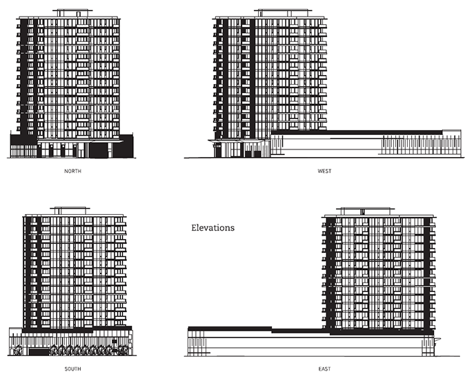 The Richmond highrise elevations at Harmony Living