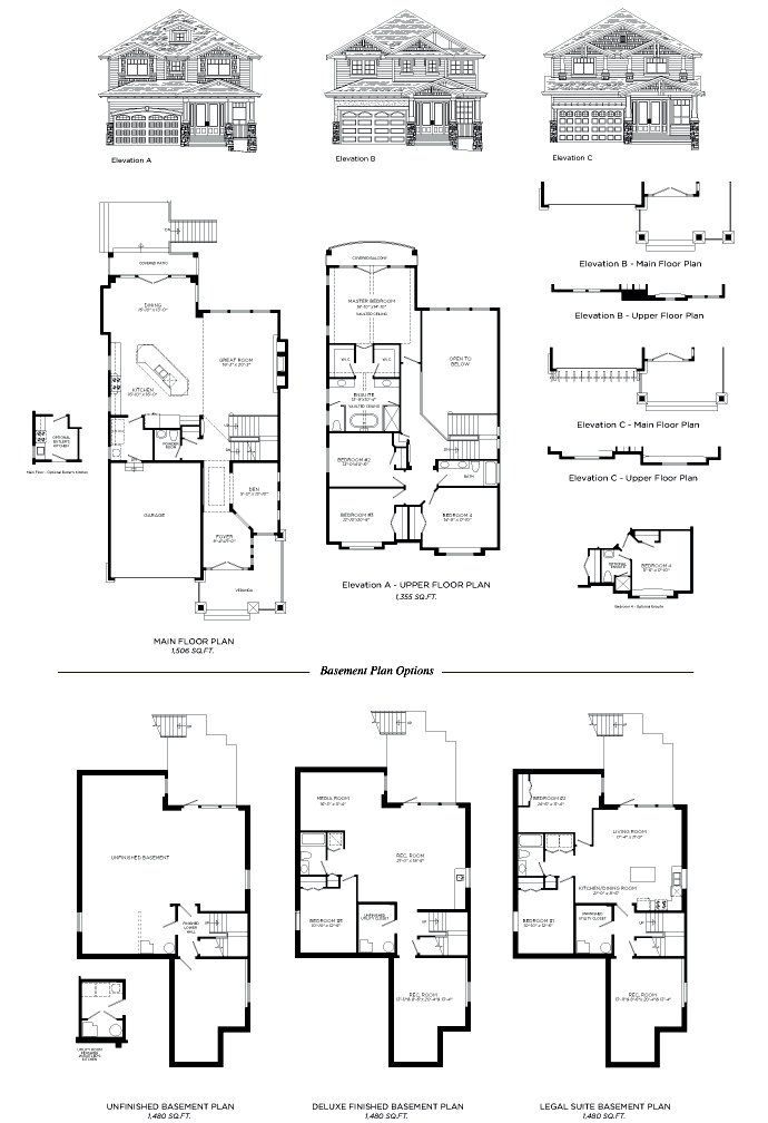 Floor Plan at The Foothills of Burke Mountain Coquitlam property.