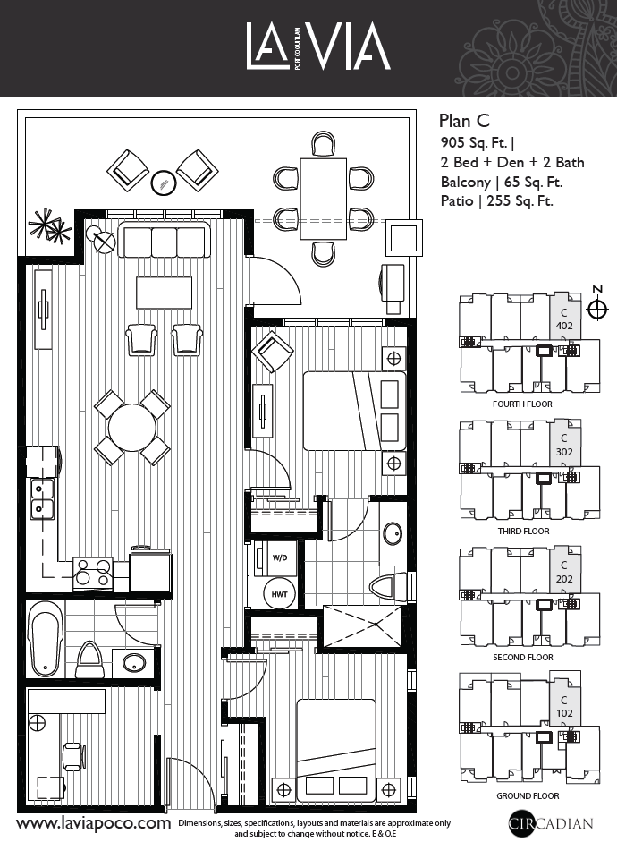 La Via PoCo apartment floor plan.
