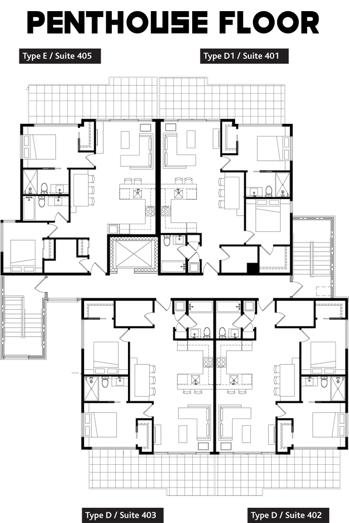 Penthouse floor 2nd and Commercial Vancouver NOW Development floor plans.