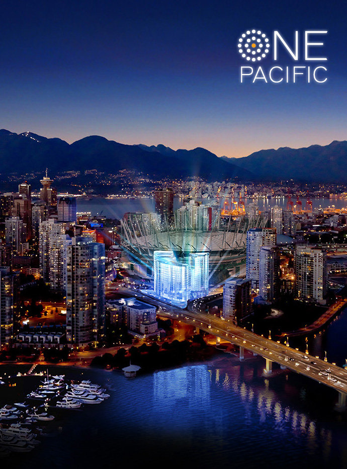 Pre-construction Concord ONE PACIFIC Vancouver condos for sale also known as Vancouver PANORAMA Colours of Urban Living development is right by Rogers Arena and BC Place Stadium.