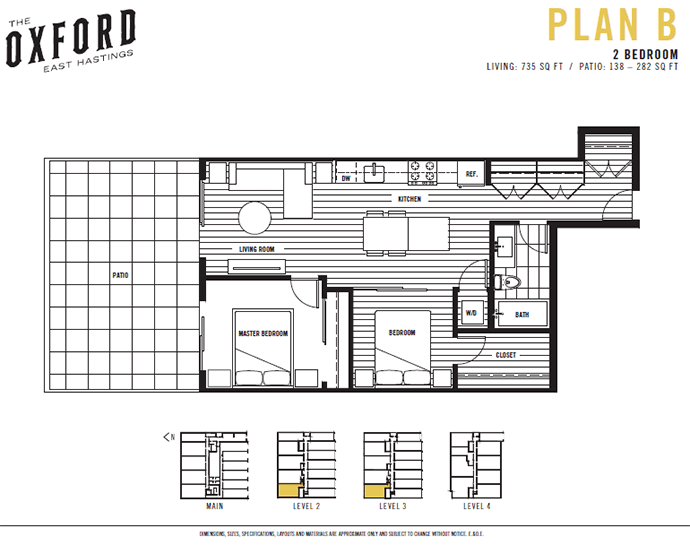 The Oxford 2 bedroom floor plan.