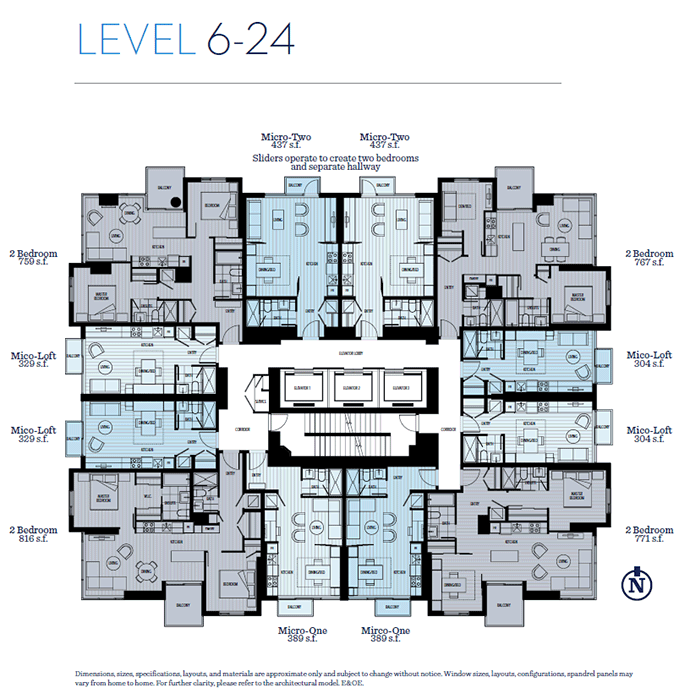 Floor Plans at Prime on the Plaza Surrey real estate development by Reliance Properties