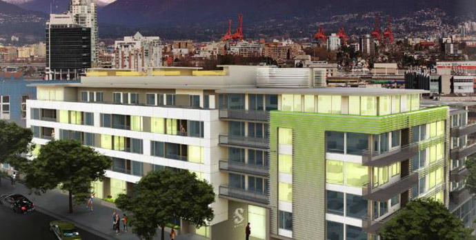 Presales Vancouver Shine condo rendering which is subject to change at any time.