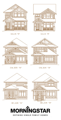 Burke Mountain Sterling Coquitlam single family homes for sale feature six different exterior architectural designs and floorplans that range from the mid 2000 to mid 3000 square feet in size.