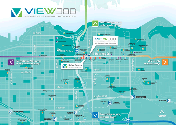 Vancouver East real estate district map