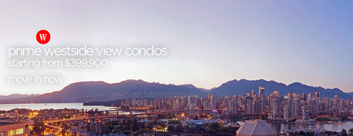 Unparalleled views from the Wesley Vancouver Westside condos.