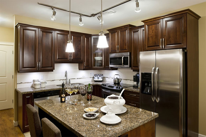 Beautiful chef inspired kitchen appliances and finishes featured at the Yorkson Creek Langley condos and penthouse units.